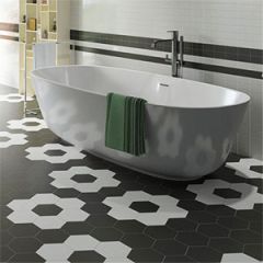 Hexatile Black Matt Tiles