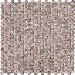 Porcelanosa Gravity Aluminium Hexagon Rose Gold Mosaic 30.4 x 30.7cm